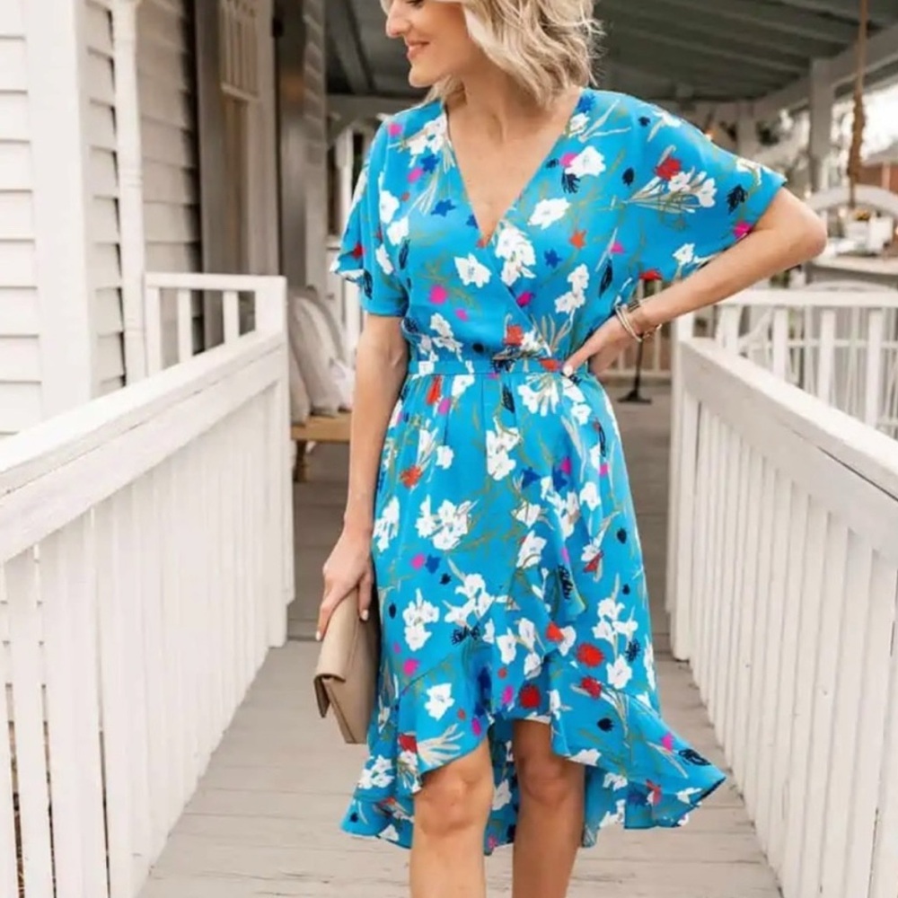 J.Crew Blue Floral Dress